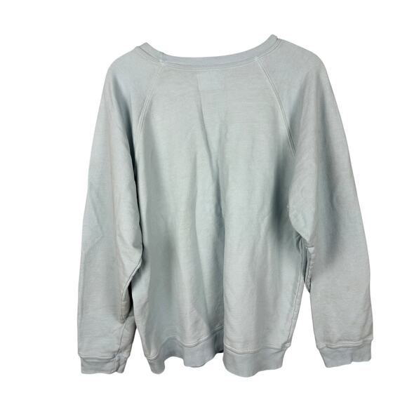 Evereve Retro Brand Long Sleeve Blue Aspen Graphic Crew Neck Sweatshirt - Picture 5 of 7